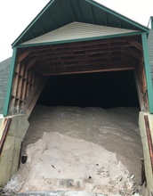 Road salt kept in a storage facility in Washington, D.C.